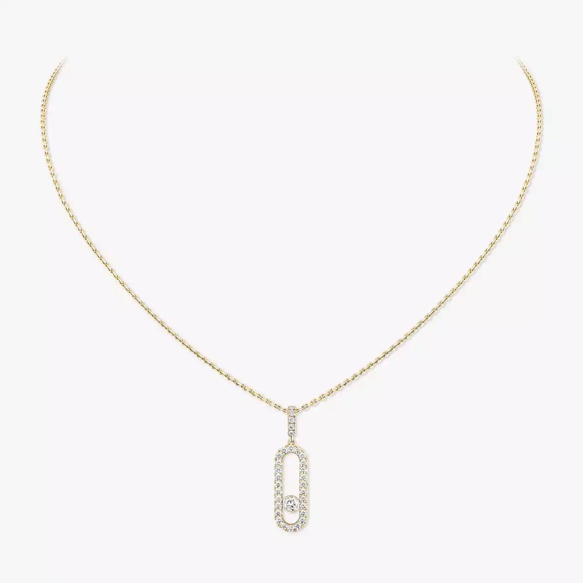 [Noble Aura jewelry]Move Uno Diamond Necklace in Rose Gold