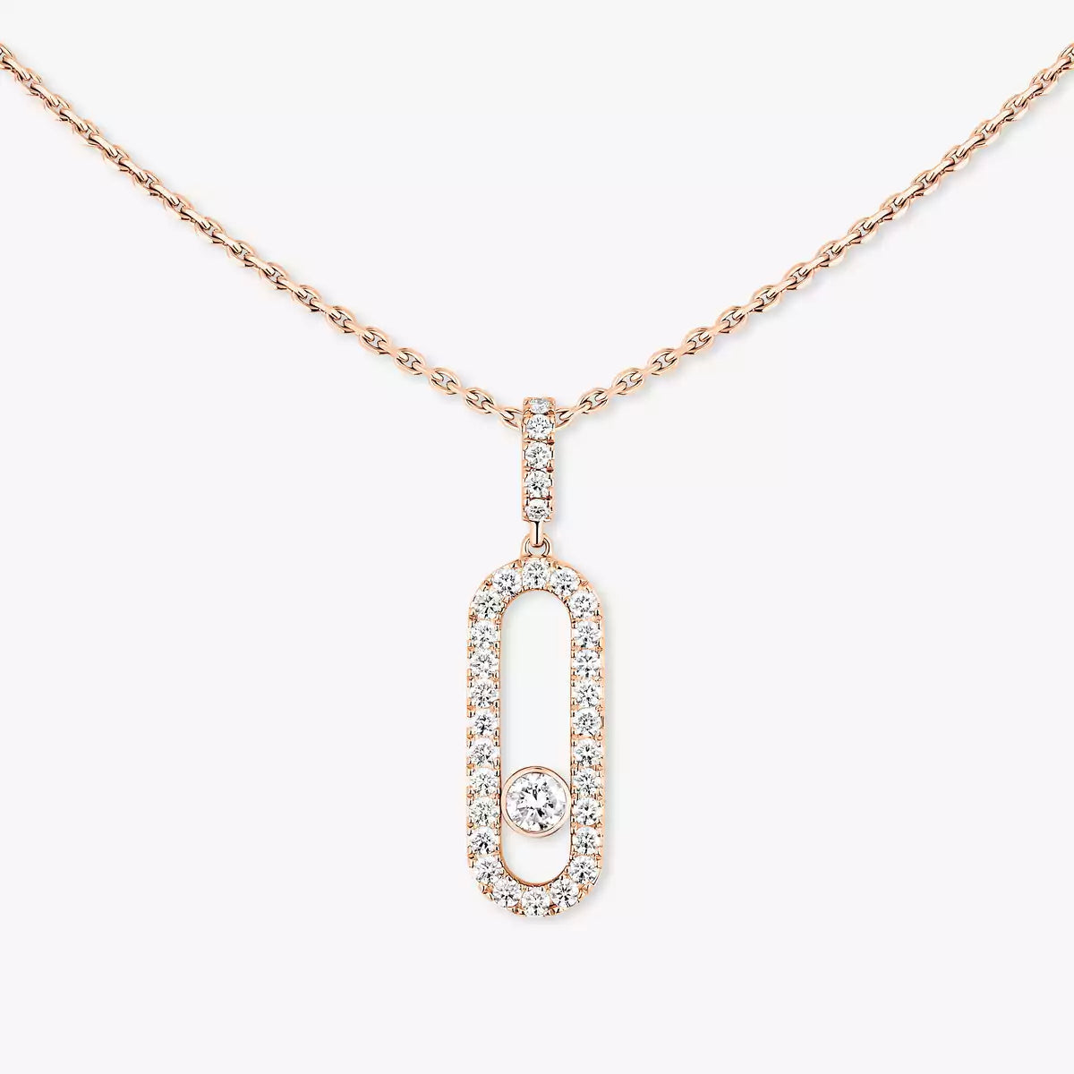 [Noble Aura jewelry]Move Uno Diamond Necklace in Rose Gold