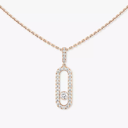 [Noble Aura jewelry]Move Uno Diamond Necklace in Rose Gold