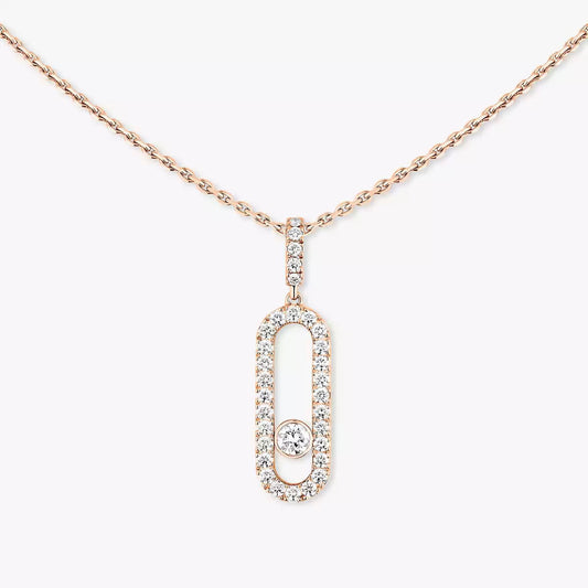 [Noble Aura jewelry]Move Uno Diamond Necklace in Rose Gold