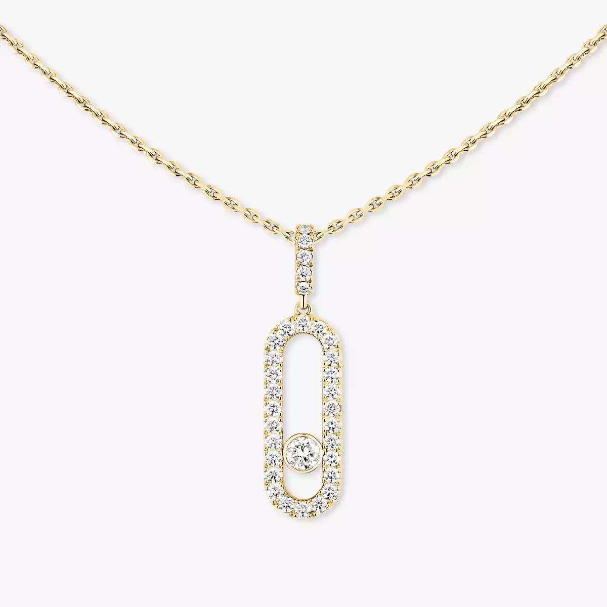 [Noble Aura jewelry]Move Uno Diamond Necklace in Rose Gold