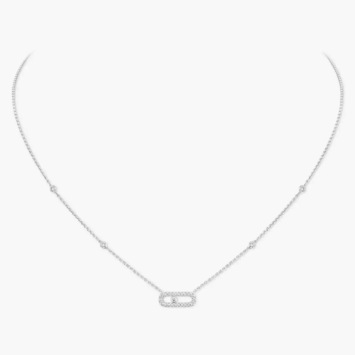[Noble Aura jewelry]Diamond Necklace Move Uno