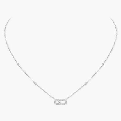[Noble Aura jewelry]Diamond Necklace Move Uno