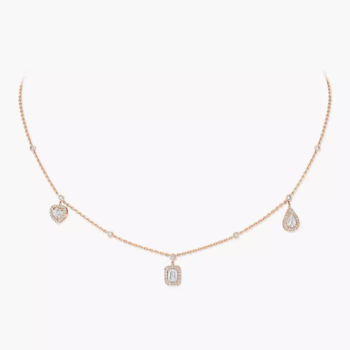 [Noble Aura jewelry]My Twin Diamond Necklace in Silver