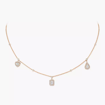 [Noble Aura jewelry]My Twin Diamond Necklace in Silver