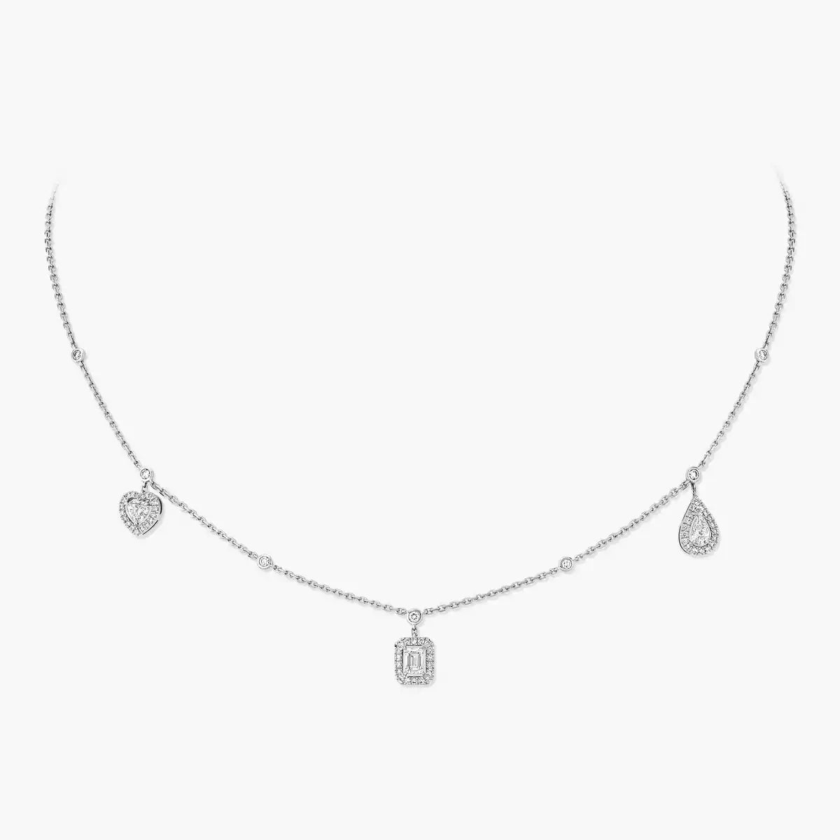 [Noble Aura jewelry]My Twin Diamond Necklace in Silver