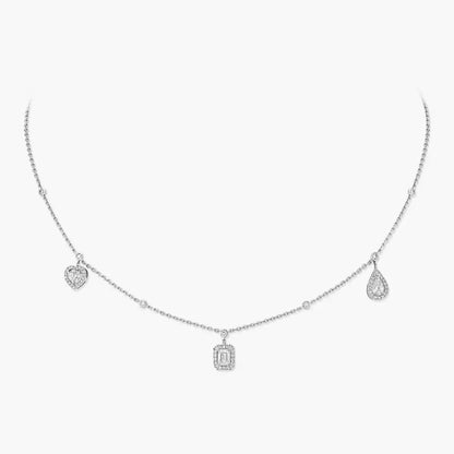 [Noble Aura jewelry]My Twin Diamond Necklace in Silver