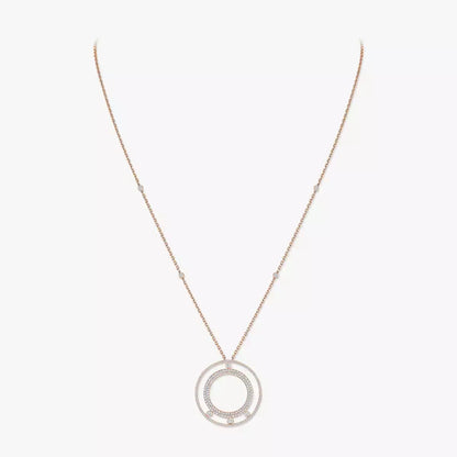 [Noble Aura jewelry]Move Romane Long Pave_-Set Diamond Necklace