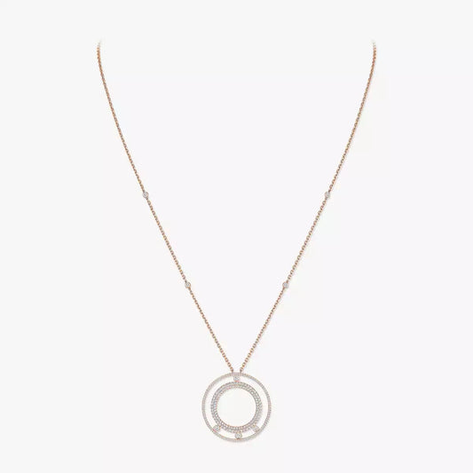 [Noble Aura jewelry]Move Romane Long Pave_-Set Diamond Necklace