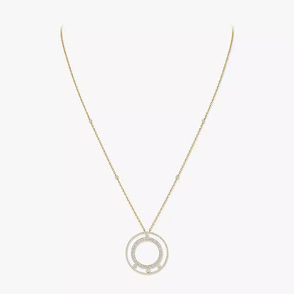 [Noble Aura jewelry]Move Romane Long Pave_-Set Diamond Necklace
