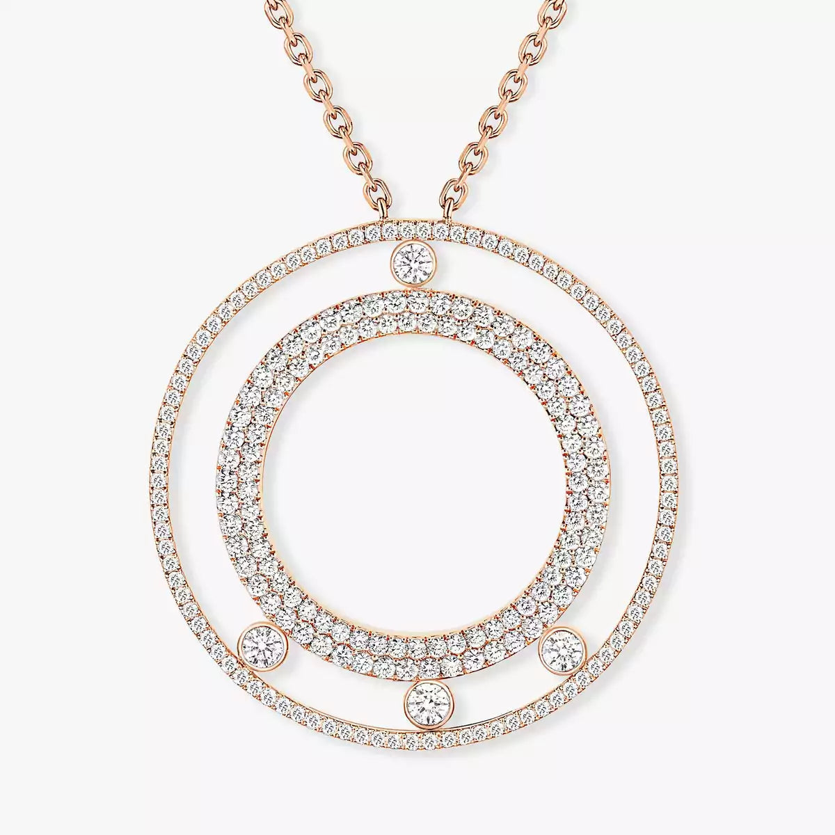 [Noble Aura jewelry]Move Romane Long Pave_-Set Diamond Necklace