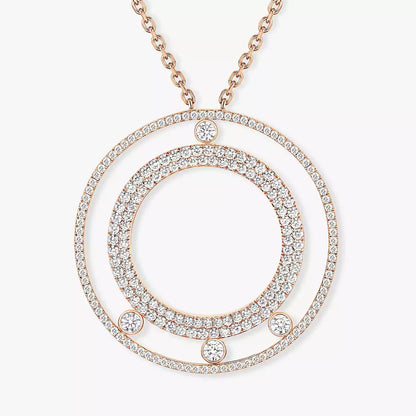 [Noble Aura jewelry]Move Romane Long Pave_-Set Diamond Necklace