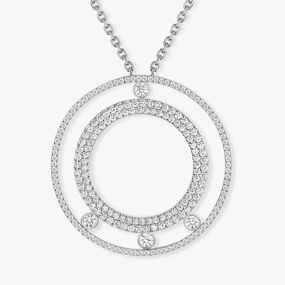[Noble Aura jewelry]Move Romane Long Pave_-Set Diamond Necklace