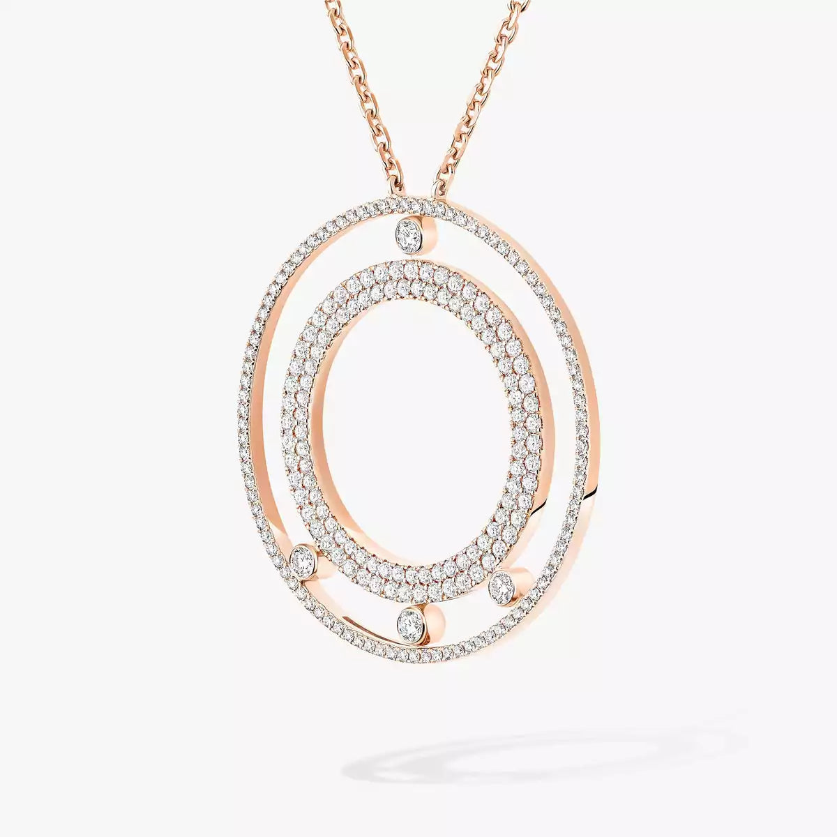 [Noble Aura jewelry]Move Romane Long Pave_-Set Diamond Necklace
