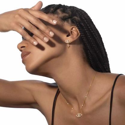 [Noble Aura jewelry]Lucky Eye Diamond Earrings