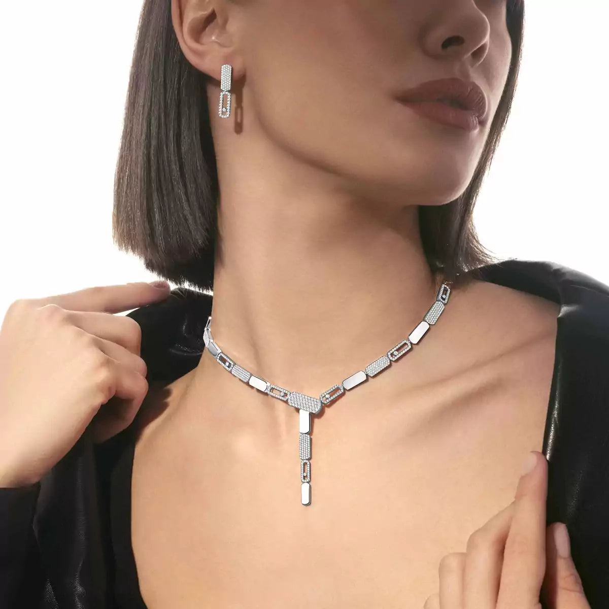 [Noble Aura jewelry]Imperial Move SM Diamond Earrings