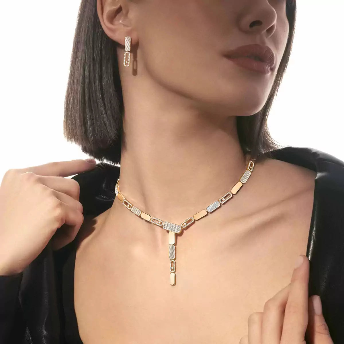 [Noble Aura jewelry]Imperial Move SM Diamond Earrings
