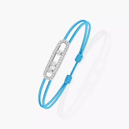 [Noble Aura jewelry]Messika Care(s) pink cord pavé bracelet