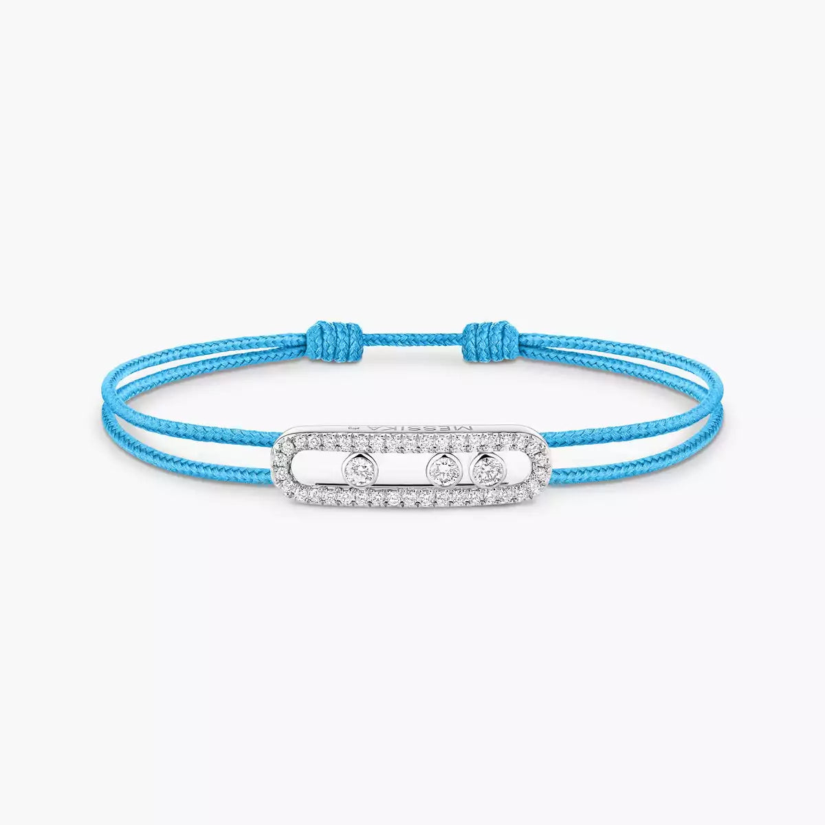 [Noble Aura jewelry]Messika Care(s) pink cord pavé bracelet