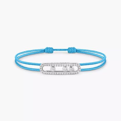 [Noble Aura jewelry]Messika Care(s) pink cord pavé bracelet
