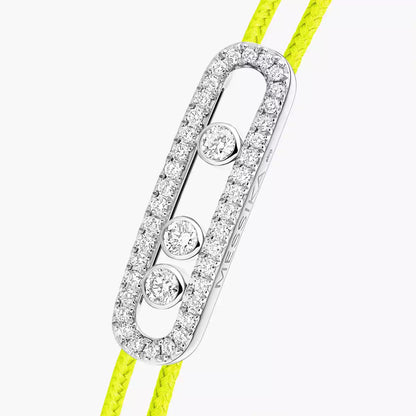 [Noble Aura jewelry]Messika Care(s) pink cord pavé bracelet