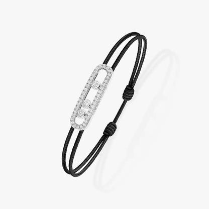 [Noble Aura jewelry]Messika Care(s) pink cord pavé bracelet