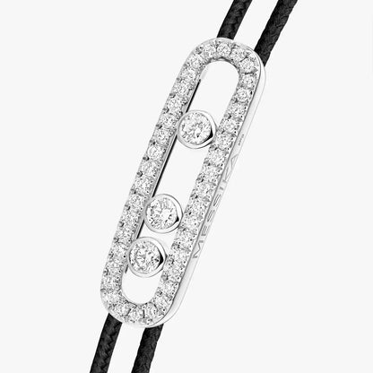 [Noble Aura jewelry]Messika Care(s) pink cord pavé bracelet