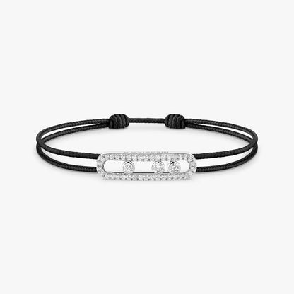 [Noble Aura jewelry]Messika Care(s) pink cord pavé bracelet