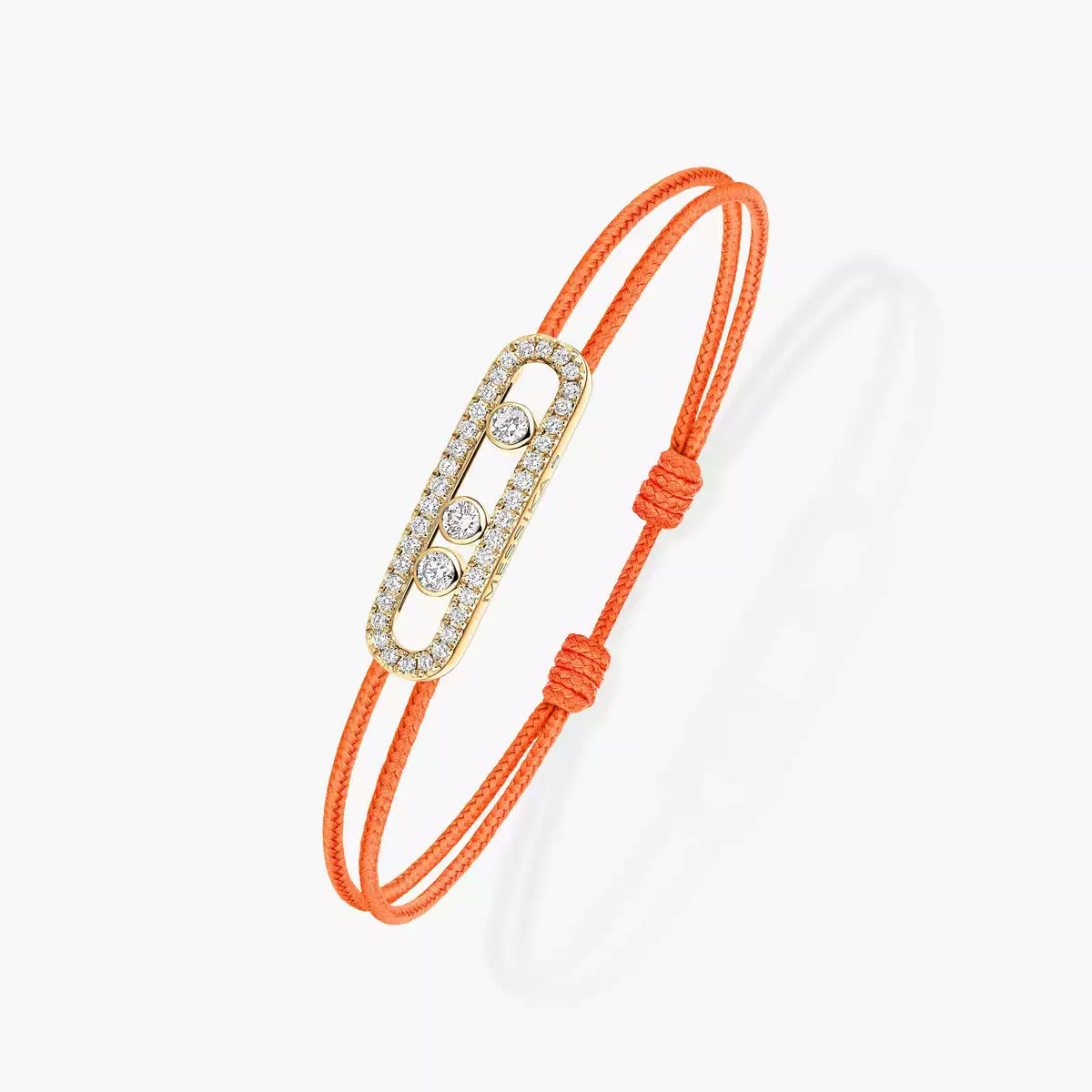 [Noble Aura jewelry]Messika Care(s) pink cord pavé bracelet