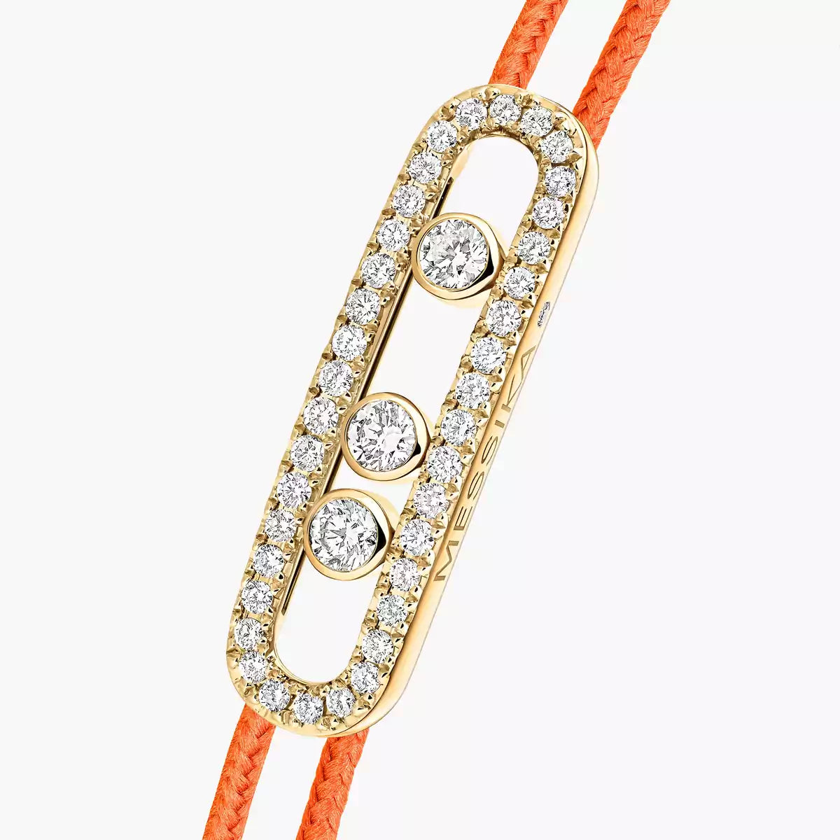 [Noble Aura jewelry]Messika Care(s) pink cord pavé bracelet