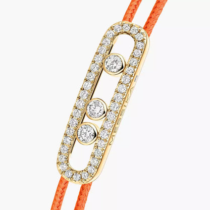[Noble Aura jewelry]Messika Care(s) pink cord pavé bracelet