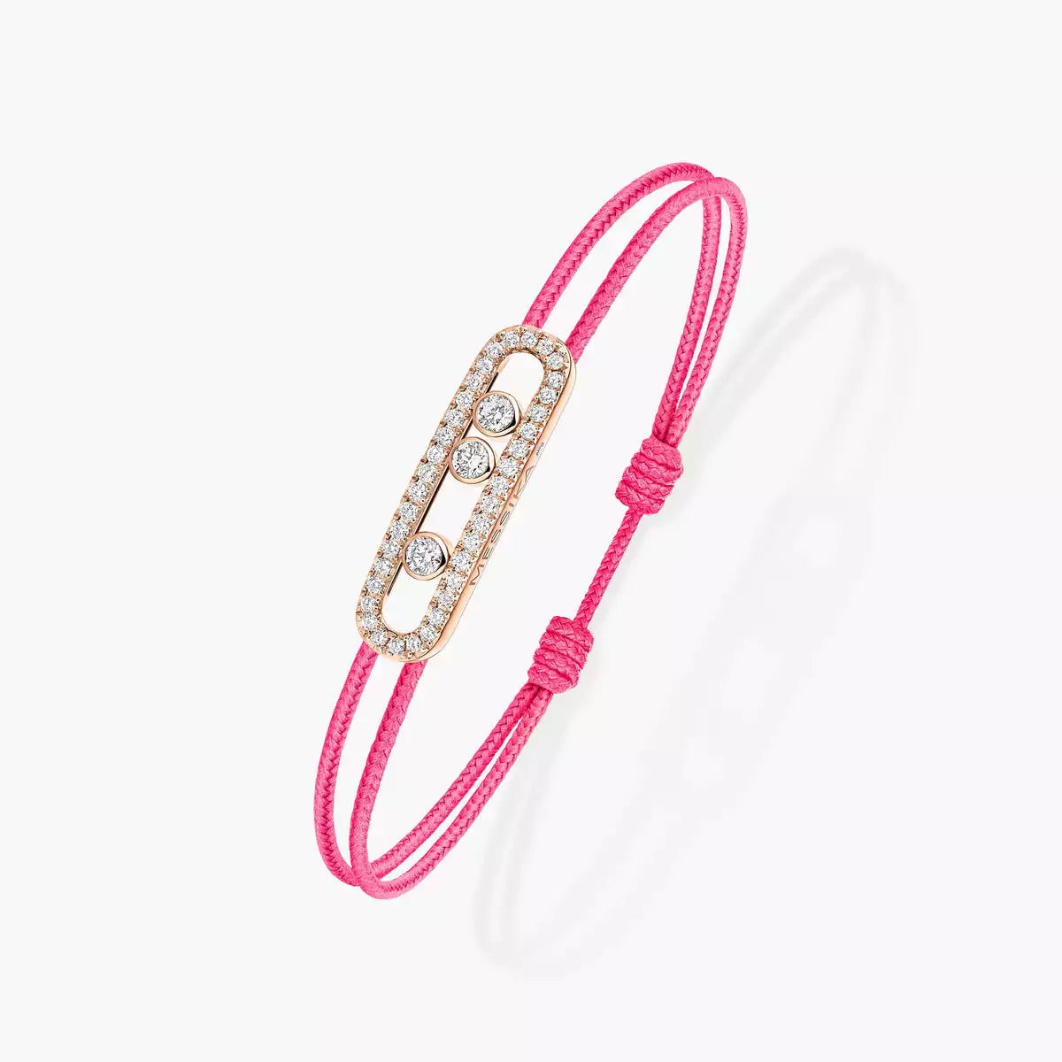[Noble Aura jewelry]Messika Care(s) pink cord pavé bracelet