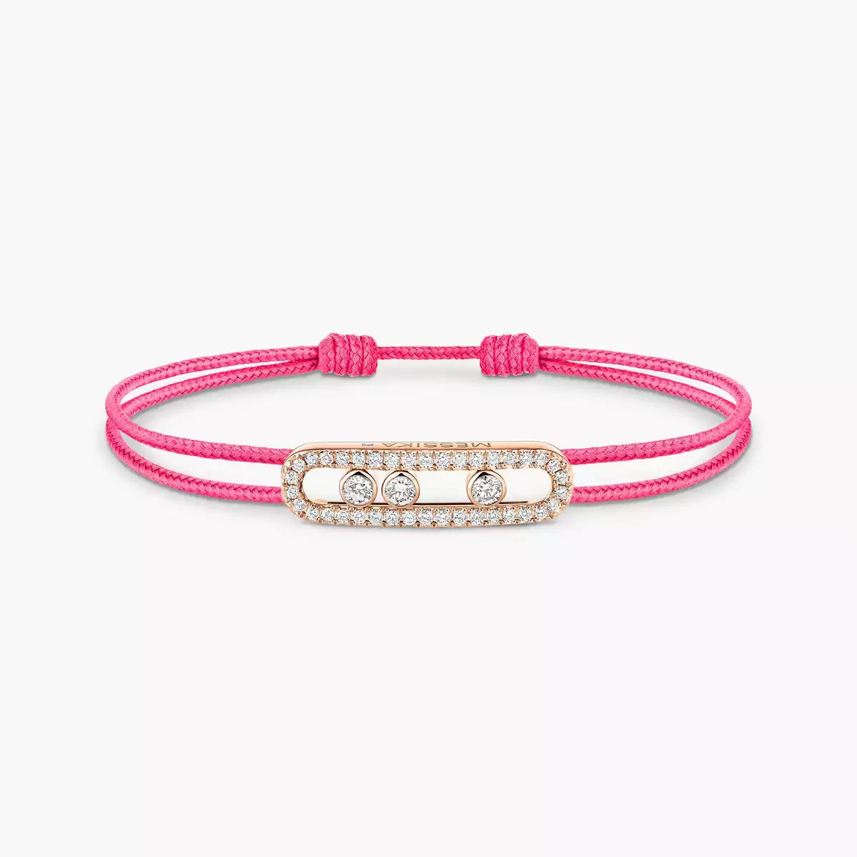 [Noble Aura jewelry]Messika Care(s) pink cord pavé bracelet