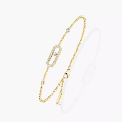 [Noble Aura jewelry]Move Uno Diamond Bracelet