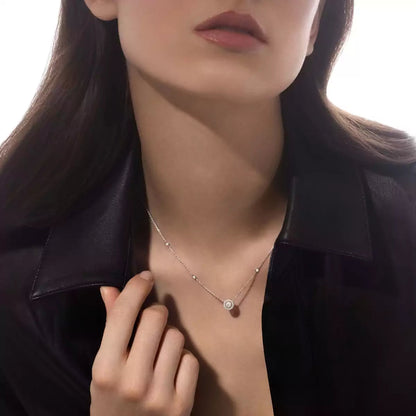 [Noble Aura jewelry]Diamond Necklace 0,20ct Brilliant Shape Joy