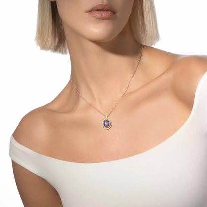 [Noble Aura jewelry]Lucky Move Diamond Necklace in Rose Gold and White Mother-of-Pearl