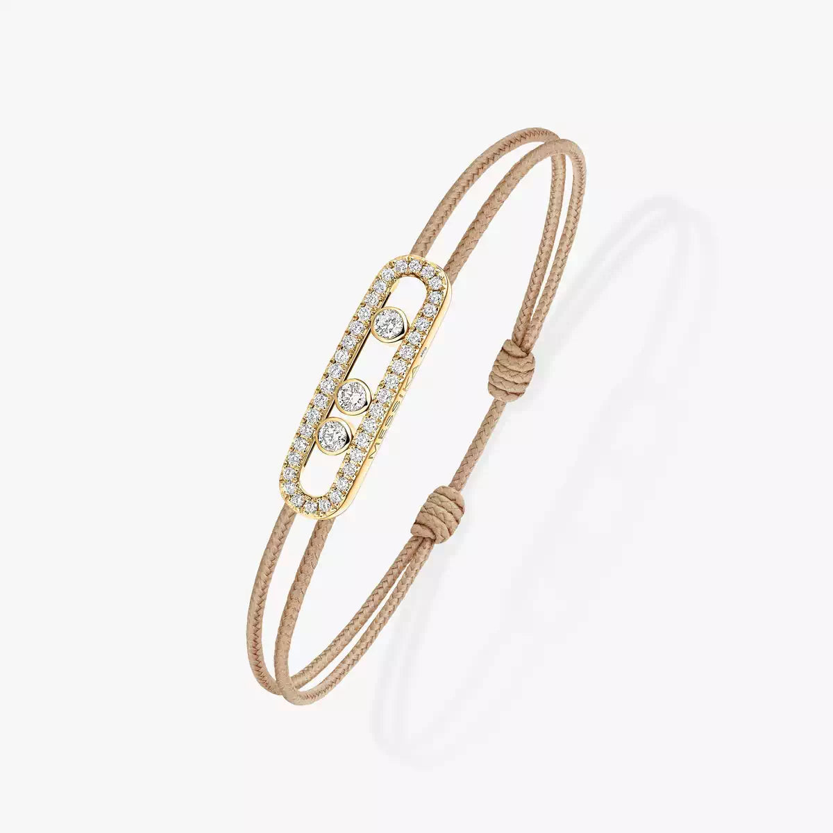 [Noble Aura jewelry]Messika Care(s) pink cord pavé bracelet