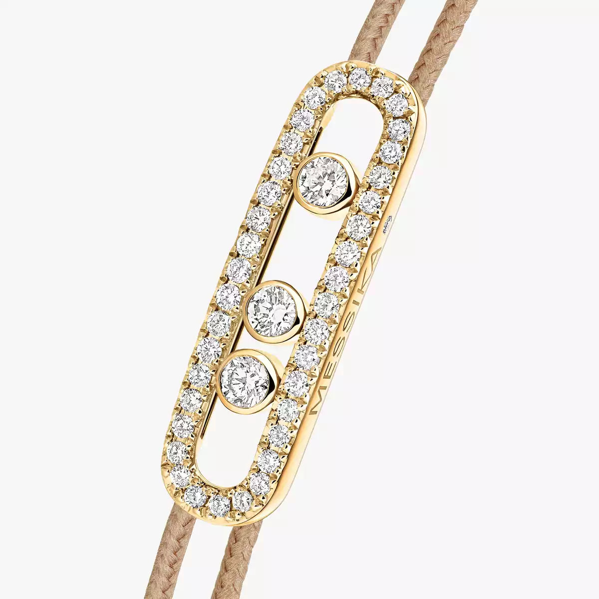 [Noble Aura jewelry]Messika Care(s) pink cord pavé bracelet