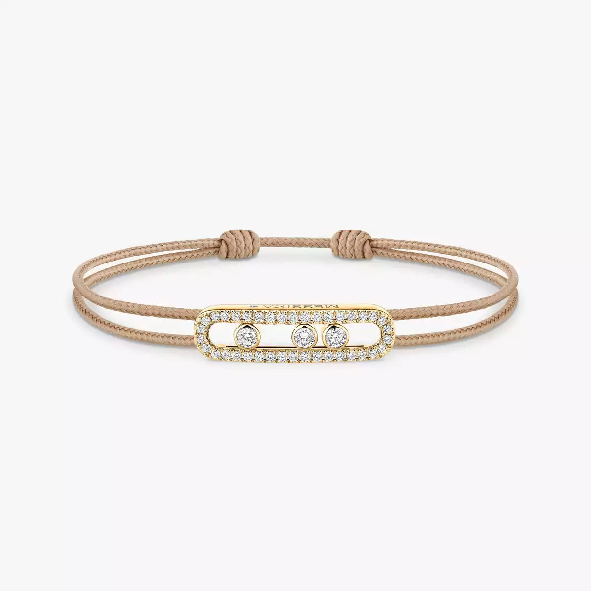 [Noble Aura jewelry]Messika Care(s) pink cord pavé bracelet