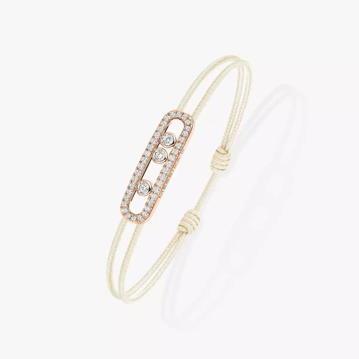 [Noble Aura jewelry]Messika Care(s) pink cord pavé bracelet