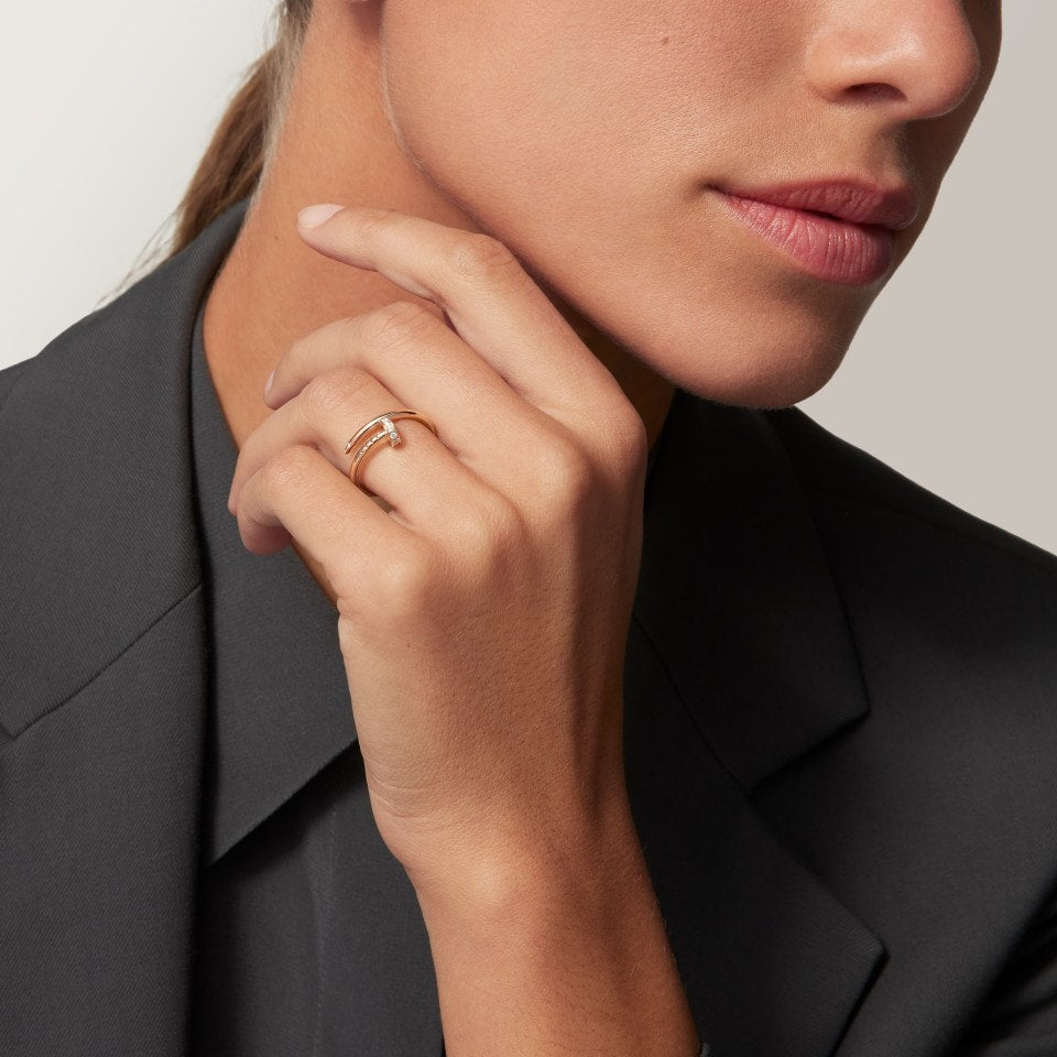[Noble Aura jewelry]JUSTE 1.8MM HALF DIAMOND RING
