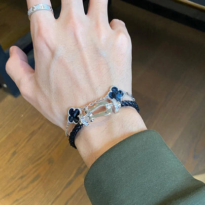 [Noble Aura jewelry]CLOVER 5 MOTIF PIETERSITE BRACELET COLLECTION