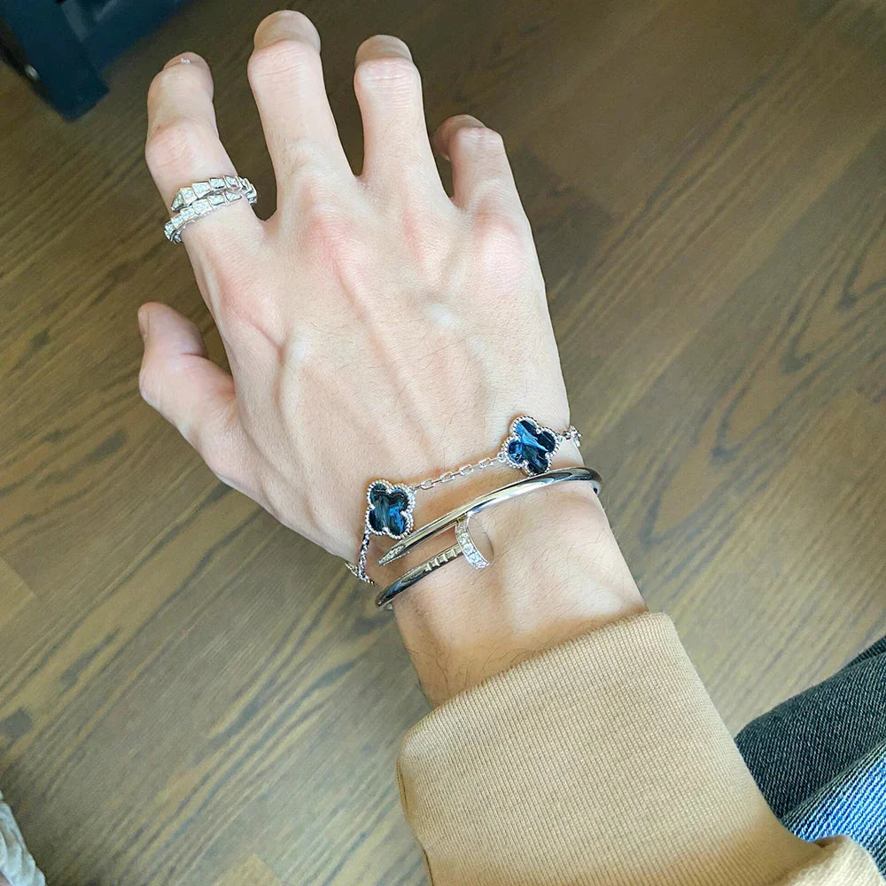 [Noble Aura jewelry]CLOVER 5 MOTIF PIETERSITE BRACELET COLLECTION