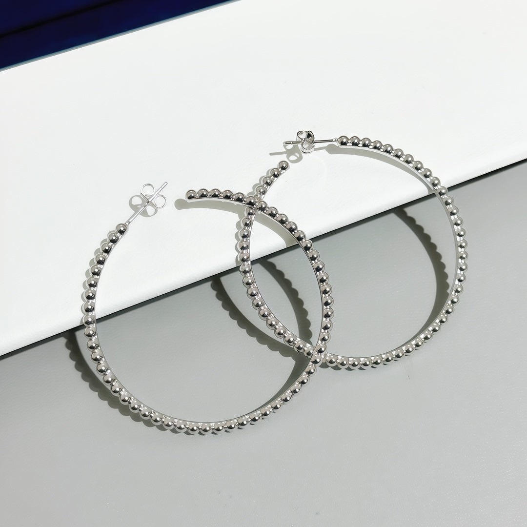 [Noble Aura jewelry]SMOOTH BEAD STUD EARRINGS