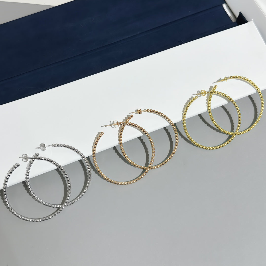 [Noble Aura jewelry]SMOOTH BEAD STUD EARRINGS