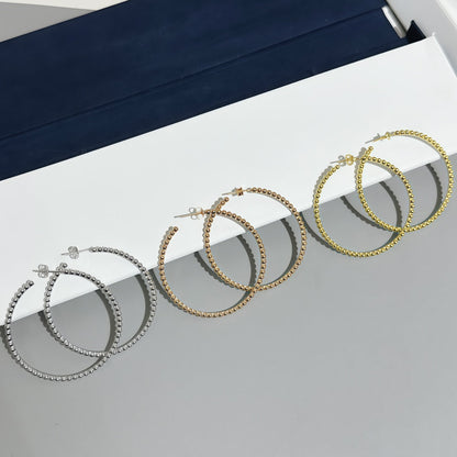 [Noble Aura jewelry]SMOOTH BEAD STUD EARRINGS