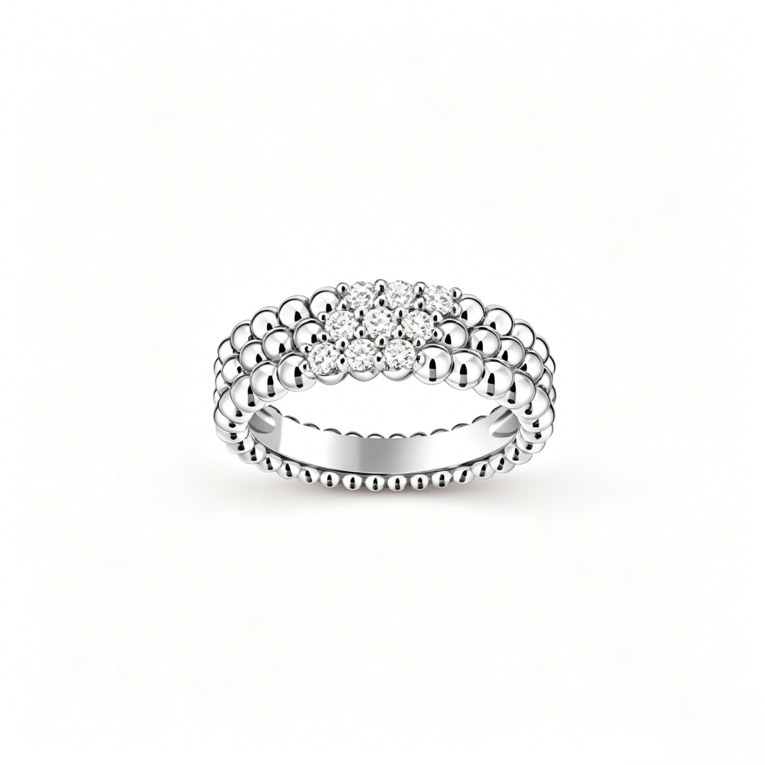 [Noble Aura jewelry] THREE-ROW DIAMOND RING