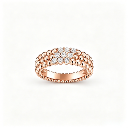 [Noble Aura jewelry] THREE-ROW DIAMOND RING