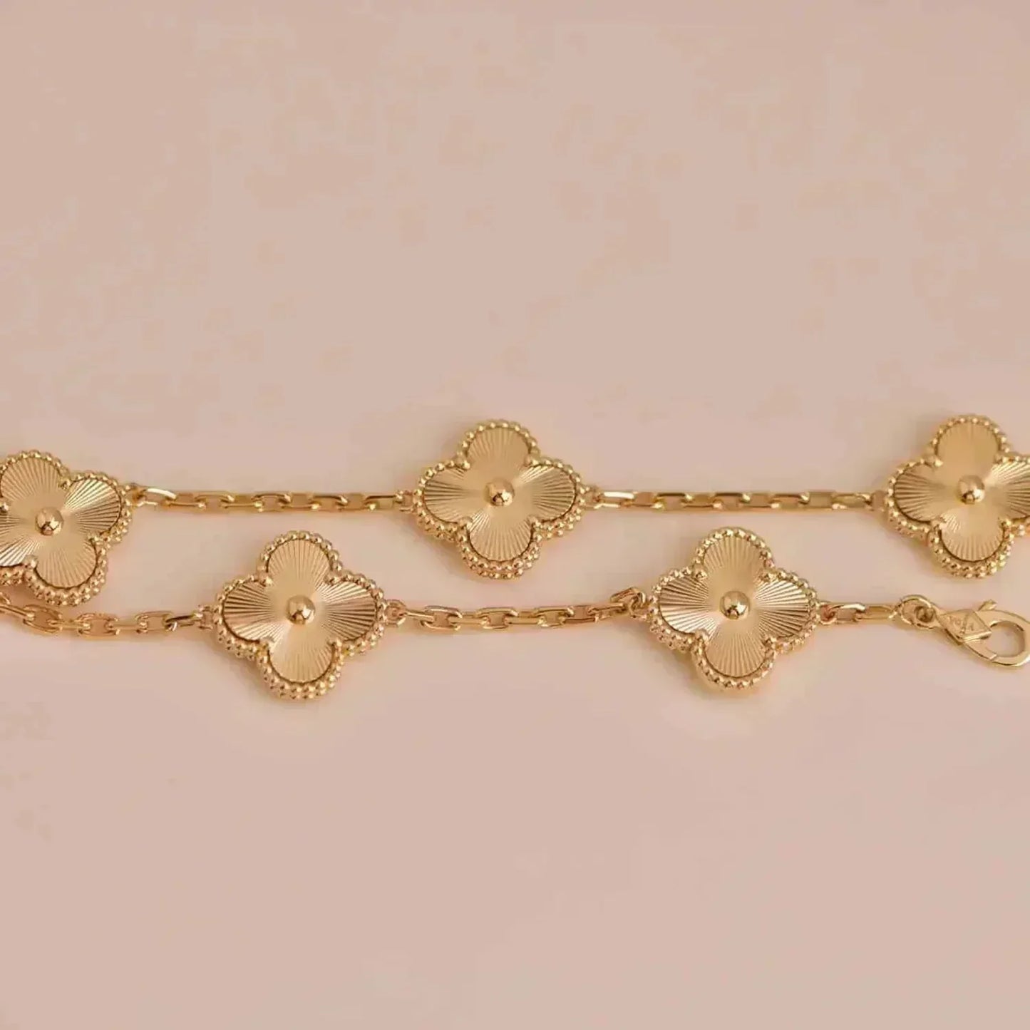 [Noble Aura jewelry] CLOVER 5 MOTIF LASER BRACELET COLLECTION