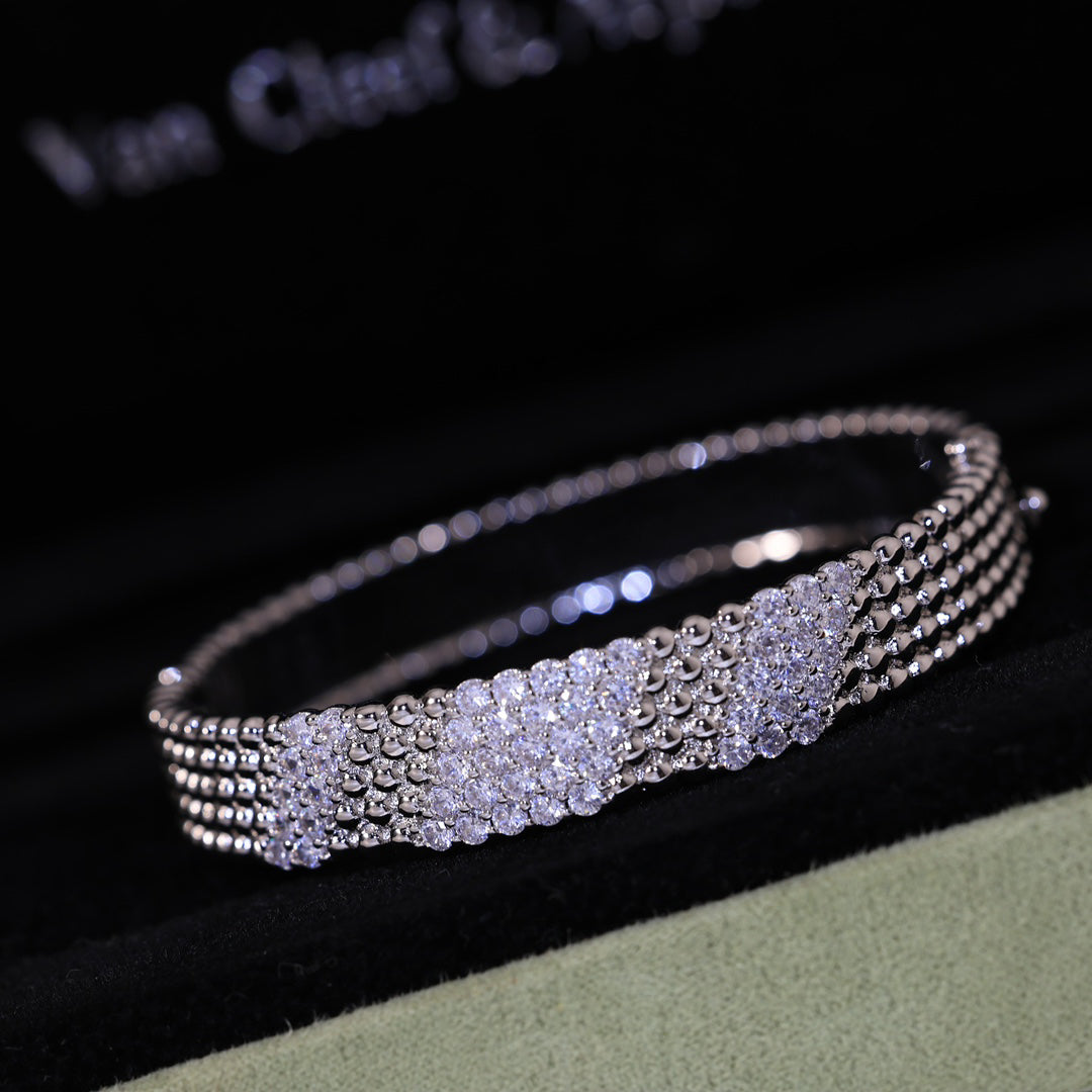 [Noble Aura jewelry] FIVE-ROW DIAMOND BRACELET